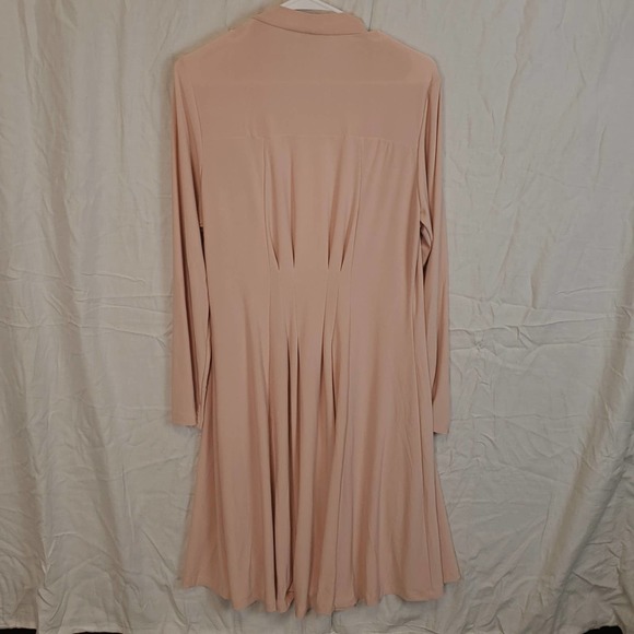 Pink Open Front Long Cardigan Stretch Knit size M/L - Picture 2 of 2